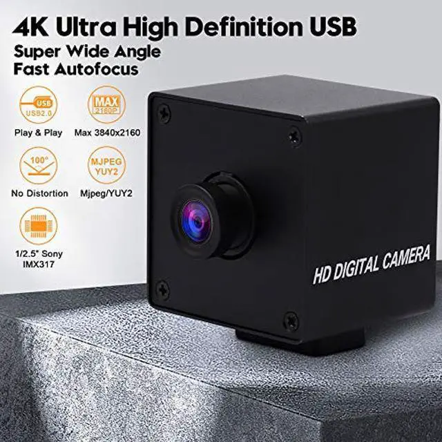 Alt view image 2 of 5 - SVPRO USB Webcam 4K Camera 30fps Ultra HD PC Cam,Pro Streaming Camera with Sony IMX317 Sensor, Desktop Laptop USB Camera for Windows Linux Mac Android (3.6mm Lens Fixed Focus)