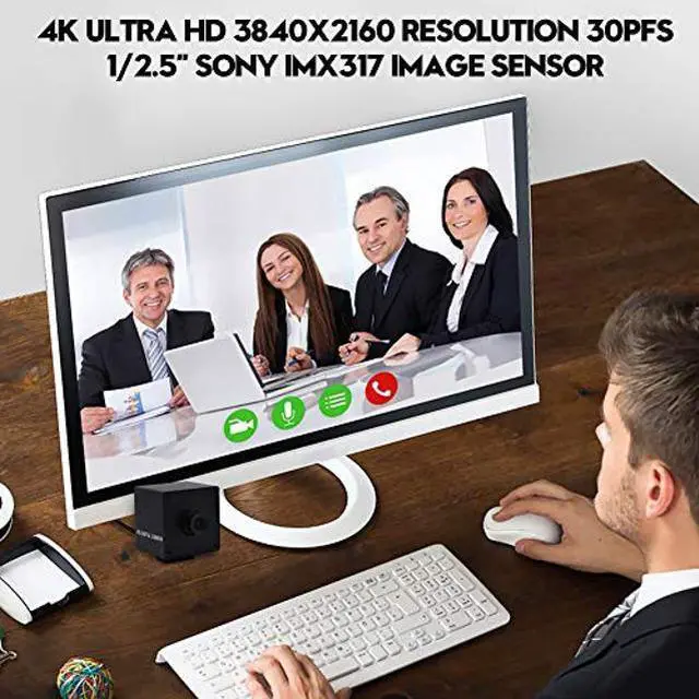 Alt view image 3 of 5 - SVPRO USB Webcam 4K Camera 30fps Ultra HD PC Cam,Pro Streaming Camera with Sony IMX317 Sensor, Desktop Laptop USB Camera for Windows Linux Mac Android (3.6mm Lens Fixed Focus)