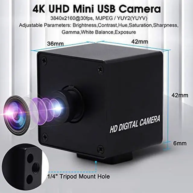 Alt view image 4 of 5 - SVPRO USB Webcam 4K Camera 30fps Ultra HD PC Cam,Pro Streaming Camera with Sony IMX317 Sensor, Desktop Laptop USB Camera for Windows Linux Mac Android (3.6mm Lens Fixed Focus)
