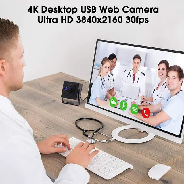 Alt view image 3 of 5 - SVPRO 4K Web Camera for Computers,Super High Definition Desktop Webcam Cam with Sony IMX317 Sensor,3.6mm Lens Wide Angle Compact Portable USB Webcam UVC Compliant for PC Mac Laptop Tablet