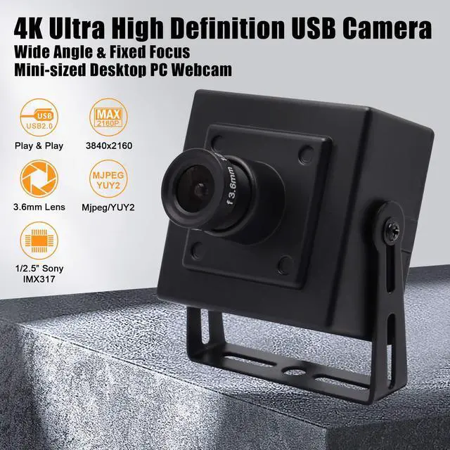 Alt view image 4 of 5 - SVPRO 4K Web Camera for Computers,Super High Definition Desktop Webcam Cam with Sony IMX317 Sensor,3.6mm Lens Wide Angle Compact Portable USB Webcam UVC Compliant for PC Mac Laptop Tablet