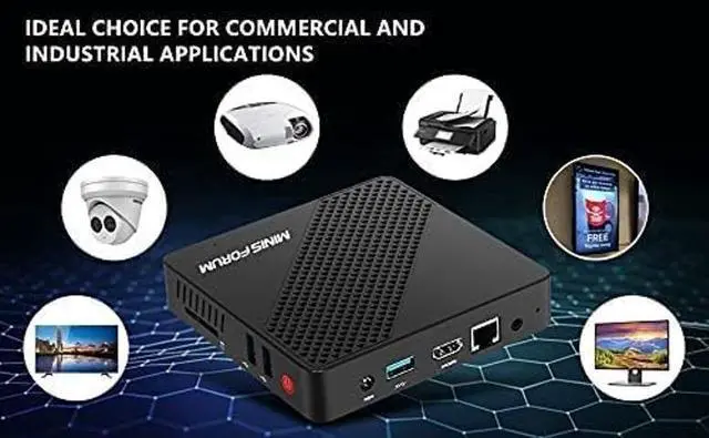 Alt view image 2 of 5 - N40 Mini PC Fanless Celeron N4020,up to 2.8GHz with 4GB DDR4/64GB eMMC RAM Mini Desktop Computer, Support 4K UHD, VGA Port,2.4G/5.8G WiFi&BT4.2,3xUSB3.0 Ports,1x SD Card Slot for Business Home Office