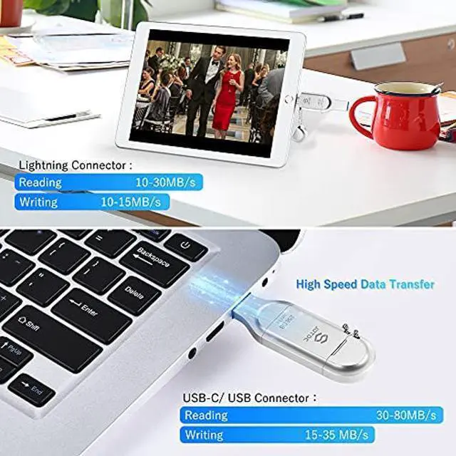 Alt view image 4 of 5 - Apple MFi Certified 512GB Photo-Stick-for-iPhone 15/14/13/12 Flash Drives External Storage Stick for USB C iPhone-Thumb-Drive Memory-Mobile-for-Android iPad-Flash-Drive iPhone-Photo-Transfer-Stick