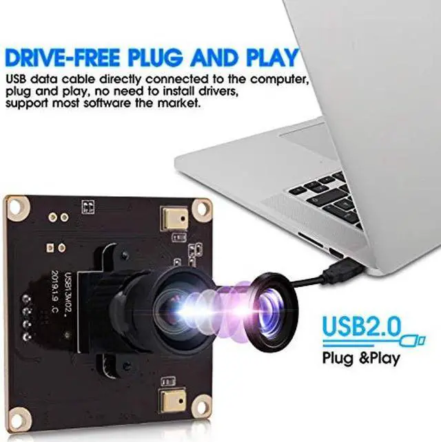 Alt view image 3 of 4 - 13 Megapixel USB Camera No Distortion Fixed Focus Webcam for Industrial HD 13 MP USB Webcam MJPEG 15fps 3840x2880 Sony IMX214 Sensor USB Camera for Computer PC Laptop Desktop,Support Most OS