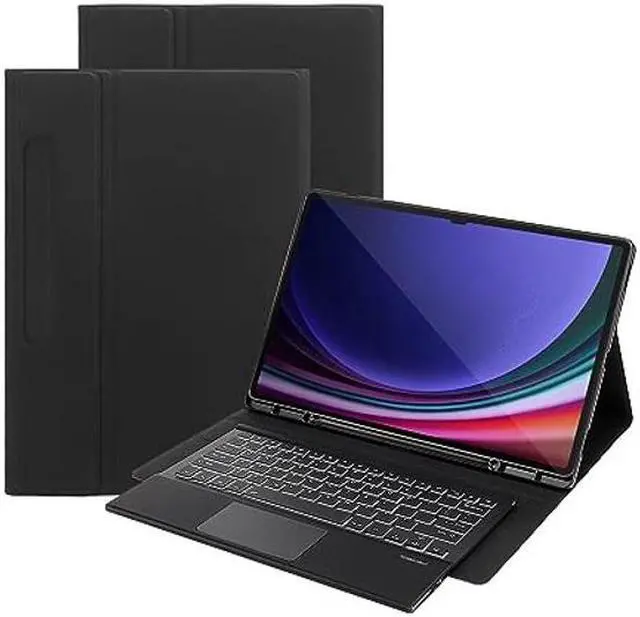 Alt view image 2 of 4 - SaharaCase Protection Bluetooth Keyboard Case with TrackPad for Samsung Galaxy Tab S9 Ultra (2023) [Shockproof Bumper] Heavy Duty Rugged Protection Antislip Integrated Kickstand - Black