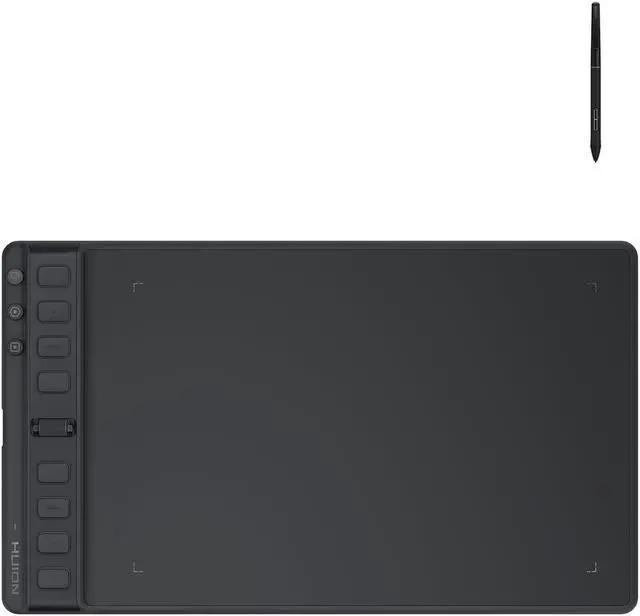 Main image of 2023 HUION Inspiroy 2 Medium Drawing Tablet with Scroll Wheel 8 Customized Keys Battery-Free Stylus for Digital Art, Design, Sketch, 9x5inch Graphics Tablet Works with Mac, PC & Mobile, Black Roll