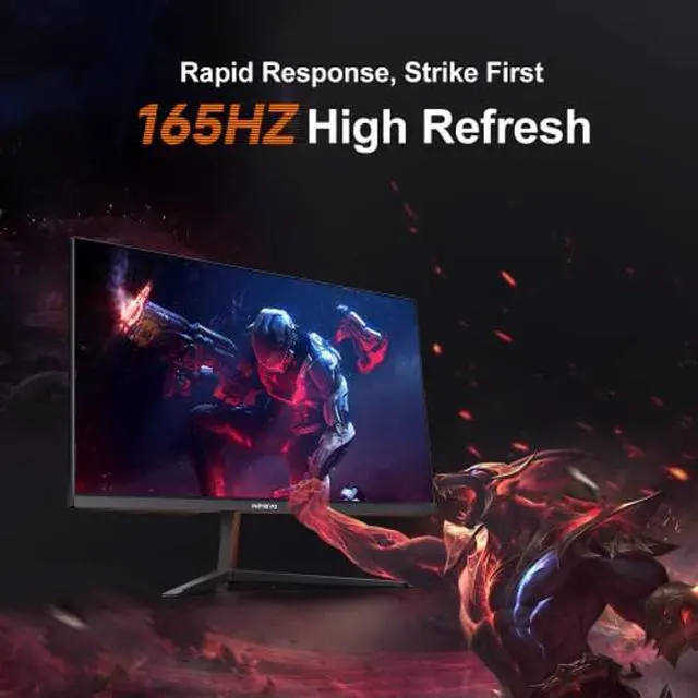 Alt view image 2 of 5 - INFIEVO Gaming Monitor 24 Inch FHD 1080P Computer Monitor 165Hz VA 1ms Built-in Speakers, FreeSync, Ultra-Thin PC Monitor, VESA Compatible, Tilt Adjustable, Eye Care Technology, HDMI/DP