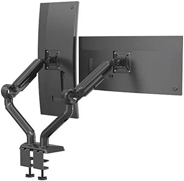 Main image of SHOPPINGALL Heavy Duty Dual Monitor Mount for 13 to 35 inch VESA Compatible Screens, Each Pneumatic Gas Spring Arm Supports up to 26.5lbs - SA-GE62U-Black