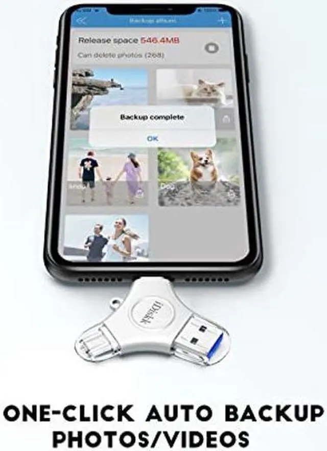 Alt view image 5 of 5 - App-le Mfi Certified iDiskk 1TB iPhone 15 Photo Flash Drive for iPhone Photo Stick USB -C iPad Pro Android Samsung for iPhone 15/14/14 PRO/13/13 PRO/12 pro/12/11/11/Pro/XR/X, Memory Stick for PC,Mac