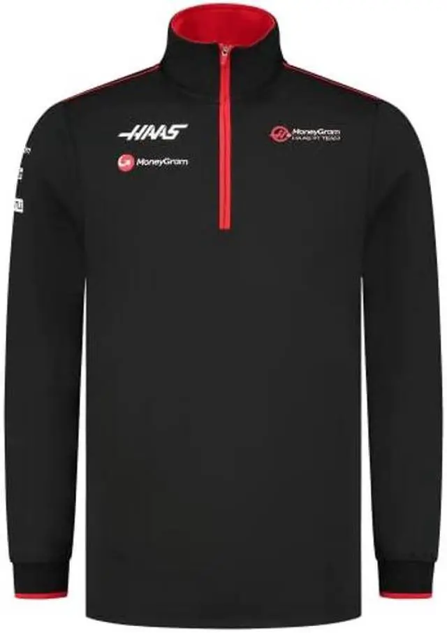 Main image of CMC Motorsports Haas Racing F1 2023 Team Fitted 1/4 Zip Sweater Black