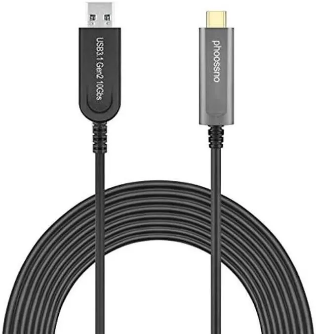 Main image of USB A to C Fiber Optical Extension Cable USB 3.1 Gen2 10Gbps 10M 33FT Compatible with Microsoft Azure Logitech Camera Aver &Vaddio & Barco ClickShare Touch Screen Kinect Intel RealSense