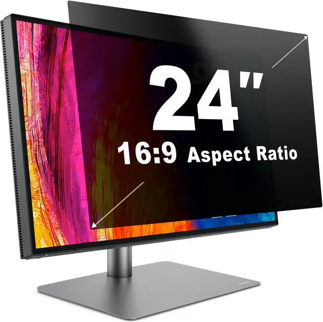 Main image of TOPrivaTech Computer Privacy Screen 24 Inch 16:9, 5-Pack - Enhanced Anti-Glare & Blue Light Filter for Comprehensive Eye Care