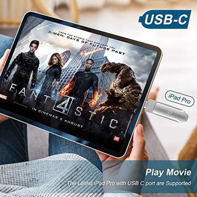 Alt view image 4 of 5 - 2 in 1 Photo Storage Stick for iPhone iPad Memory External Storage for iPhone Thumb Drive iPhone Lightning USB Flash Drive