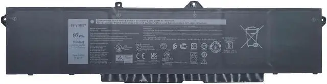 Main image of EPYOBW 9JRV0 Laptop Battery 97Wh 11.4V Compatible with Dell Latitude 5521 5531 / Precision 3561 3571 3581 / Alienware m17 R5 AMD / m18 R1 / m18 R1 AMD Series 00P3TJ 0R05P0 05RGW 53XP7
