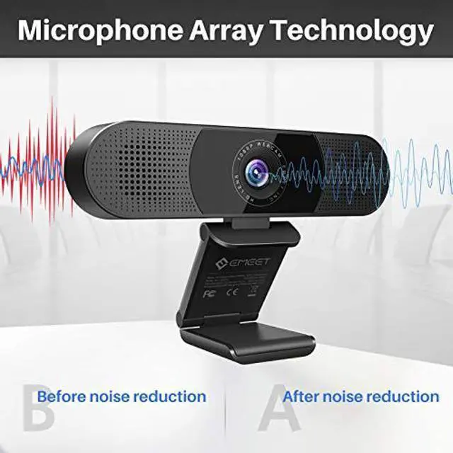 Alt view image 5 of 5 - EMEET 3 in 1 Webcam - 1080P Webcam with Microphone and Speakers C960 2K Webcam with Microphone, 2K UHD