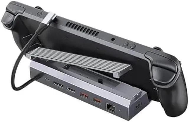 Main image of M.2 Steam Deck Dock, Steam Deck Docking Station (7 in 1) with HDMI/DP 4K@60Hz, Gigabit Ethernet, 10Gbps USB 3.2, 100W USB C PD Charging, USB 2.0, Compatible with Valave Steam Deck & ROG Alloy