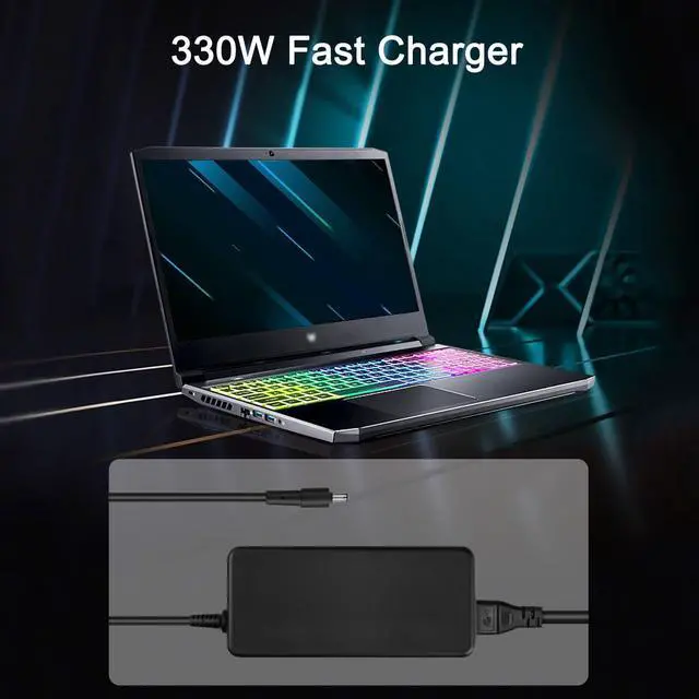 Alt view image 5 of 5 - OEM 330W AC Adapter for Acer Predator Helios 18 16 15 PH18-71 PHN16-71 PH16-71 PH3D15 Acer Predator Triton 17 X PTX17-71 Power Cord Acer Nitro 17 16 15 Charger AN17-51 AN17-41 AN16-41 PA-1331-99