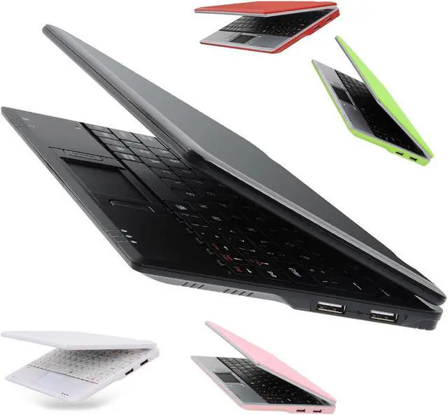 Main image of Goldengulf 7 Inch Portable Mini Computer Laptop PC Netbook for Kids Android 12 Quad Core 32GB WiFi Built in Camera Netflix YouTube Flash Player (Black)