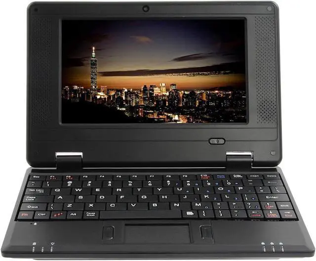 Alt view image 3 of 5 - Goldengulf 7 Inch Portable Mini Computer Laptop PC Netbook for Kids Android 12 Quad Core 32GB WiFi Built in Camera Netflix YouTube Flash Player (Black)