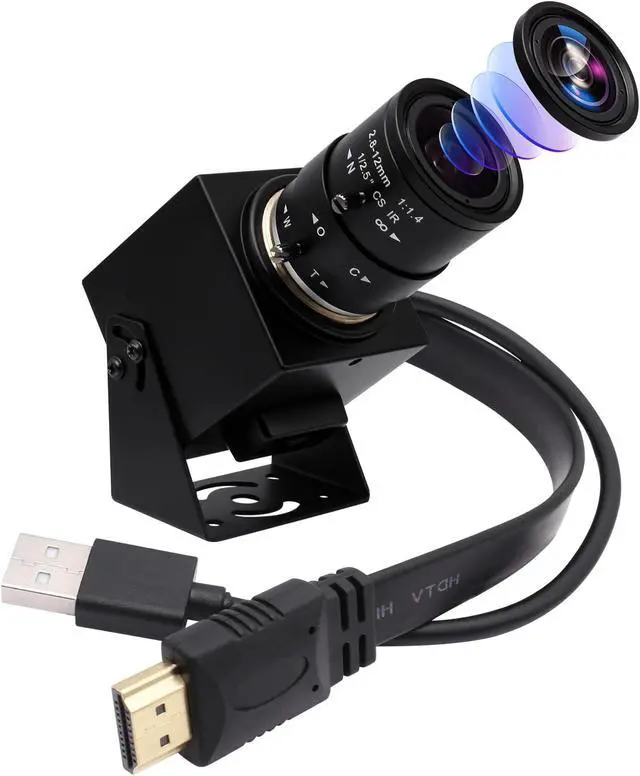 Main image of ELP 4K USB HDMI Camera Manual Zoom Webcam Variable Focus PC Camera Mini Close-up Camera for Computer H.264 Telescope USB Security Camera 8mp IMX415 Industrial CCTV Camera (2.8-12mm 4X Zoom Lens)