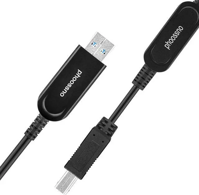 Alt view image 2 of 5 - phoossno USB 3.0 A to B Extension Cable Active Optical USB 10Gbps 33ft 10m Backward USB2.1 and USB 1.1 Compatible with Camera Printer, Scanner, Game Controller, Meeting Room/Conference Room
