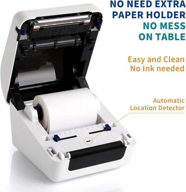 Alt view image 3 of 5 - JADENS Bluetooth Thermal Shipping Label Printer - High Speed 4x6, Bluetooth Support PC and Mobile, USB for MAC, Bluetooth for PC and Phone, Compatible with Ebay, , Shopify, Etsy, USPS Barcode