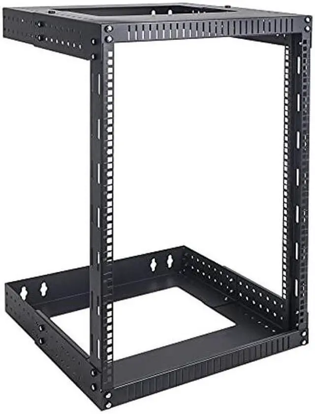 Main image of Sound Town 2-Post 15U Wall-Mount Open Frame Server and Network Equipment Rack with Adjustable Depth 12"-20" (ST2PWOR-A15U)