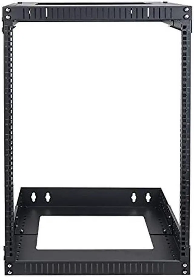 Alt view image 2 of 5 - Sound Town 2-Post 15U Wall-Mount Open Frame Server and Network Equipment Rack with Adjustable Depth 12"-20" (ST2PWOR-A15U)
