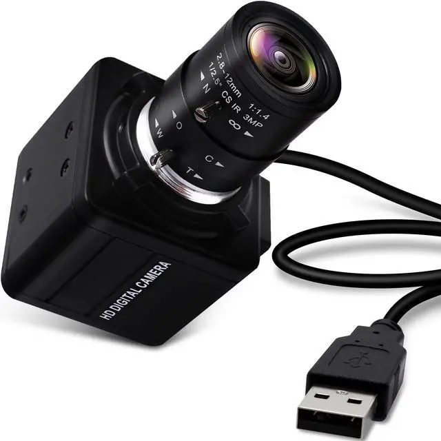 Main image of IFWATER 4K USB Camera 2.8-12mm Varifocal Manual Lens USB Webcam,Ultra HD 4X Zoom USB Camera with IMX317 Sensor,USB PC Computer Webcam Close-up USB Cameras for Windows Linux Raspberry Pi Mac OS