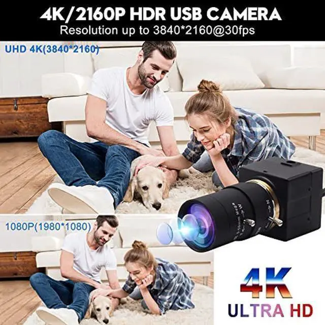 Alt view image 2 of 5 - ALPCAM USB Camera 4K 10X 5-50mm Optical Zoom Lens Camera Ultra HD 2160P Web Camera,Plug and Play USB Web Camera for Windows Linux Mac Raspberry Pi,IMX415 Sensor USB Camera for Video Conference