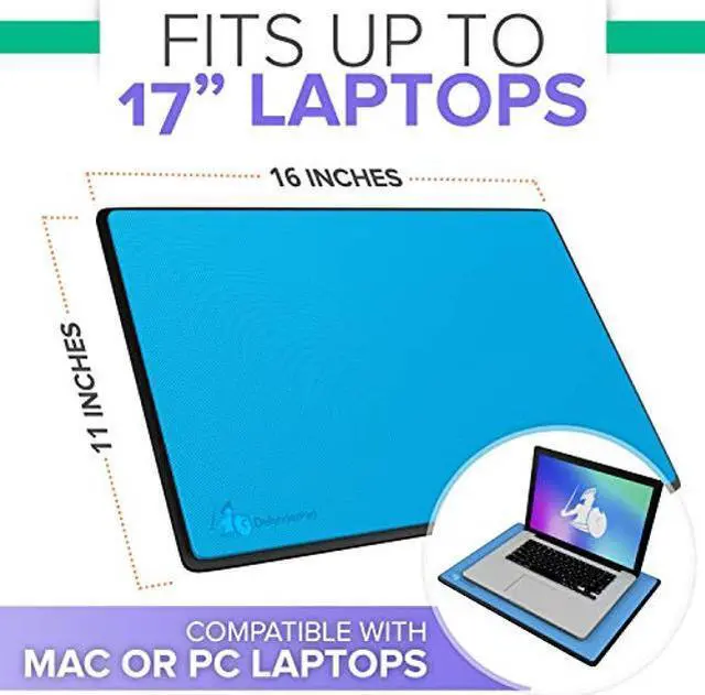 Alt view image 5 of 5 - DefenderPad Laptop EMF Radiation Protection & Heat Shield by DefenderShield - EMF Blocker Lap Pad & 5G Protector Computer Lapdesk Compatible with up to 17" Laptop, Chromebook, MacBook (Black)