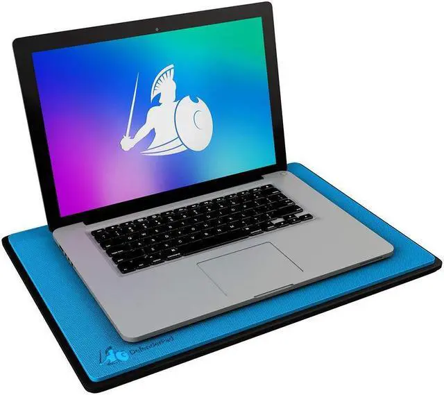 Main image of DefenderPad Laptop EMF Radiation Protection & Heat Shield by DefenderShield - EMF Blocker Lap Pad & 5G Protector Computer Lapdesk Compatible with up to 17" Laptop, Chromebook, MacBook (Blue)