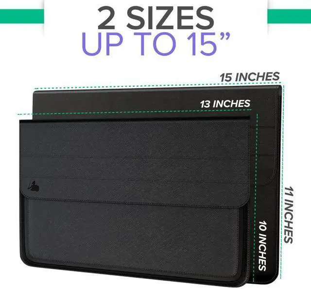 Alt view image 4 of 4 - DefenderShield EMF Protection Laptop Sleeve & 5G Radiation Blocker Case - Notebook Computer EMF Blocking Shield Cover Lap Pad (fits up to 15" Laptop, MacBook etc)