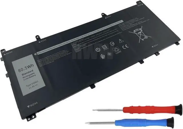 Main image of K KYUER HWW New 11.4V 80.5Wh 6709mAh VG661 Replacement Battery Compatible with Dell Alienware X14 R1 R2 V4N84 Series