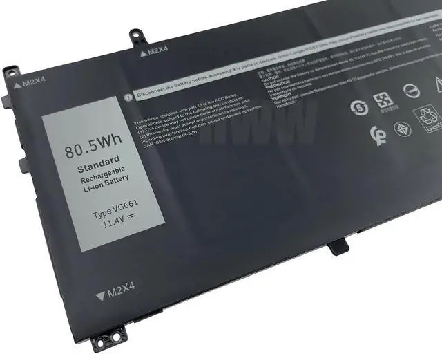 Alt view image 2 of 4 - K KYUER HWW New 11.4V 80.5Wh 6709mAh VG661 Replacement Battery Compatible with Dell Alienware X14 R1 R2 V4N84 Series