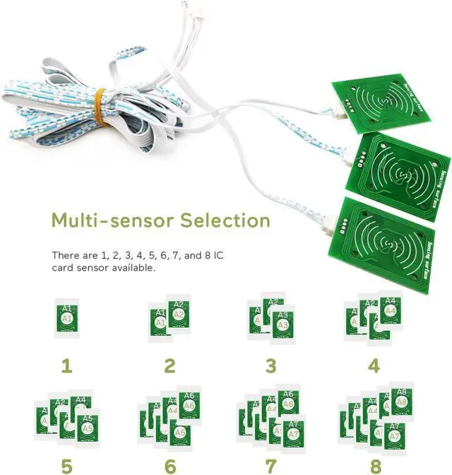 Alt view image 3 of 4 - BearHoHo Room Escape Props 3 RFID Reader,3 IC Card One to One to Unlock Chamber of Secrets Game Prop (3 Sensor, with Audio)