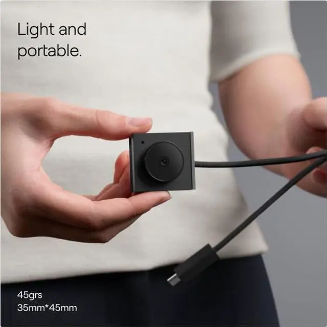 Alt view image 3 of 5 - Opal Tadpole - 4K Webcam with a Clip, Built for Laptops. 4K Sensor, VisiMic Directional Microphones, Works on Mac, PC and Tablets - White