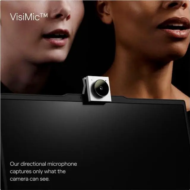 Alt view image 4 of 5 - Opal Tadpole - 4K Webcam with a Clip, Built for Laptops. 4K Sensor, VisiMic Directional Microphones, Works on Mac, PC and Tablets - White