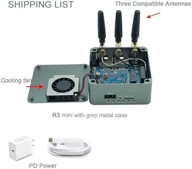 Alt view image 2 of 5 - youyeetoo Banana pi R3 Mini Travel Router Board WiFi 6 OpenWRT MediaTek MT7986A 2G DDR RAM 8G eMMC Flash 2X 2.5GbE Port Onboard (Wireless Network for Streaming Media, Games and Other Applications)