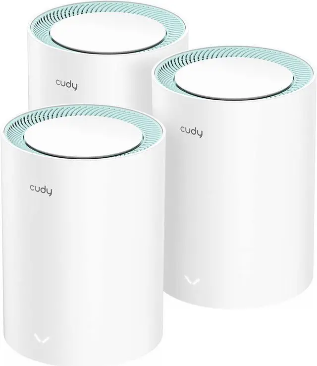 Main image of Cudy M1300 3-Pack AC1200 Gigabit Whole Mesh WiFi System, Dual Band, WiFi Extender, High Gain Antennas, VPN, Cloudflare, Connect Up to 100 Devices