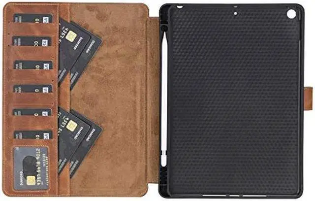 Alt view image 3 of 5 - Venito Parma Magic Tablet Wallet Compatible with iPad 10.2, 2019 (7th Generation)- Handmade Leather Folio Stand Case (Antique Brown)