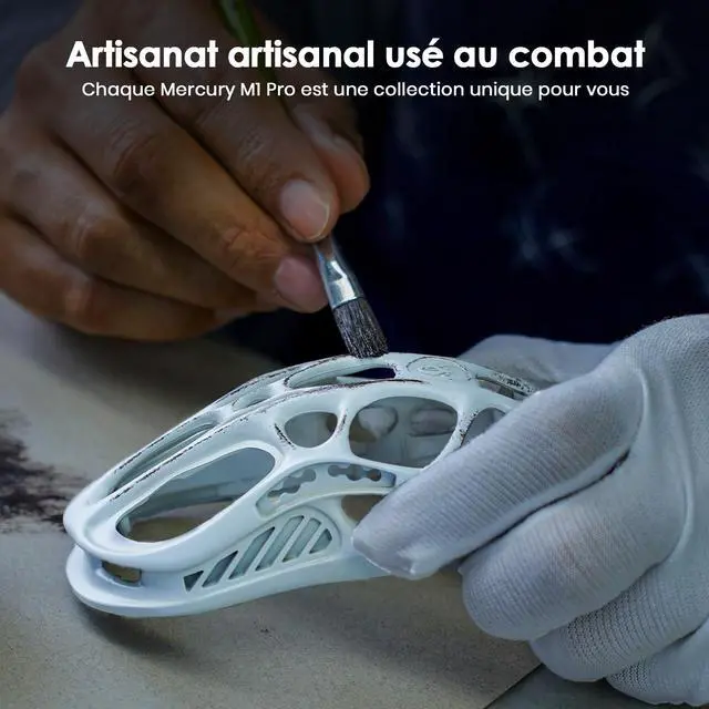 Alt view image 5 of 5 - GravaStar Mercury M1 Pro Gaming Mouse, MMO Computer Gaming Mice with 4K Receiver, 26,000 DPI, 88g Lightweight Hollowed-Out Design, 5 Programmable Buttons, 5 Dynamic Lightsync RGB Modes, Silver Mist