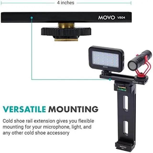 Alt view image 5 of 5 - Movo Tablet Vlogging Kit for iPad - iPad Vlogging Kit with Tablet Holder, Full Size Tripod, Microphone, LED Light, Cold Shoe Extension - YouTube Starter Kit with iPad Tripod Mount for Video Recording