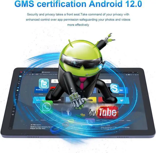 Alt view image 5 of 5 - C idea 10.1" FHD Tablet, Android 12 Tablet PC 8GB RAM 128GB ROM (1TB),1920 * 1200 Full HD Screen|2.4G/5G WiFi|8MP+13MP Camare|8000mAh Long Battery Life,2024