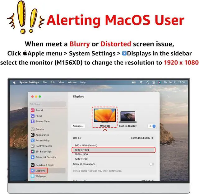 Alt view image 2 of 5 - VisionOwl Portable Monitor-15.6 Inch Travel Screen FHD FreeSync Frameless USB-C Computer Display with Type-C HDMI Speakers for Laptop PC Mac Surface PS4/5 Xbox Switch, with Cover Stand, VESA Mountable
