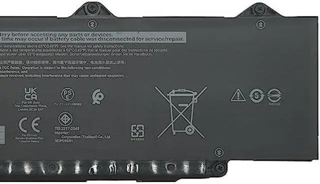 Alt view image 3 of 4 - EPYOBW DR02P Laptop Battery 54Wh 4623mAh 3-Cells 11.4V Compatible with Dell Latitude 5440 5540 / Precision 3480 3580 Series 2X1V9