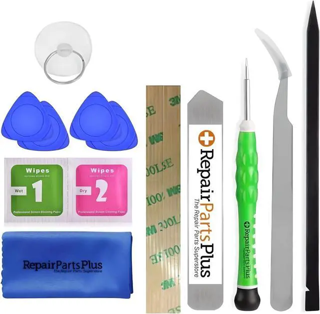 Alt view image 4 of 5 - Repair Parts Plus for iPad Mini 5th Generation Screen Replacement LCD Display and Glass Touch Digitizer Premium Kit (7.9", A2126 | A2124 | A2133) + Sleep/Wake Sensor (Space Gray) + Adhesive - Black