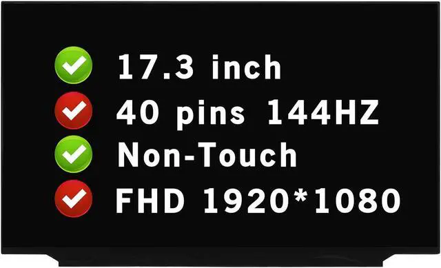 Main image of BTSELSS B173HAN04.0 LCD Screen for ASUS ROG Strix G17 G713 G713I G713Q G713IH G713IM G713IR G713QM G713QR Display Panel Replacement 17.3" 40 Pins 144 Hz FHD 1080P