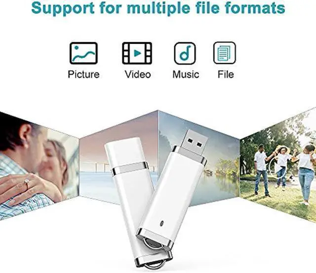 Alt view image 3 of 5 - KEXIN 50 Pack 8GB Flash Drive USB Flash Drive 8 GB Thumb Drive Pen Drive Jump Drive 8G Memory Stick Zip Drive Photo USB Stick Design in Snapcap White