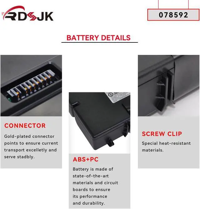 Alt view image 3 of 5 - RDSJ 078592 789175 S1 Battery Replacement for Bose S1 Pro Multi-Position PA Speaker 789175-0110 4INR19/66-2 14.8V 5500mAh